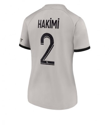 Paris Saint-Germain Achraf Hakimi #2 Bortedrakt Kvinner 2022-23 Kortermet